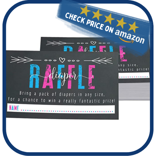 Gender Reveal Diaper Raffle Tickets