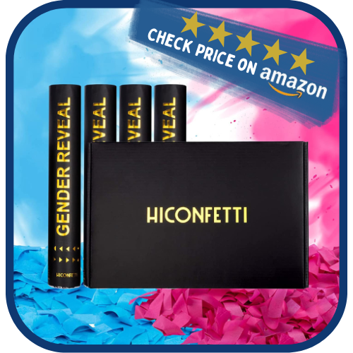 HICONFETTI Baby Gender Reveal Confetti Powder Cannon