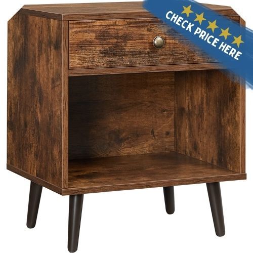 VASAGLE Nightstand, End Table With Drawer